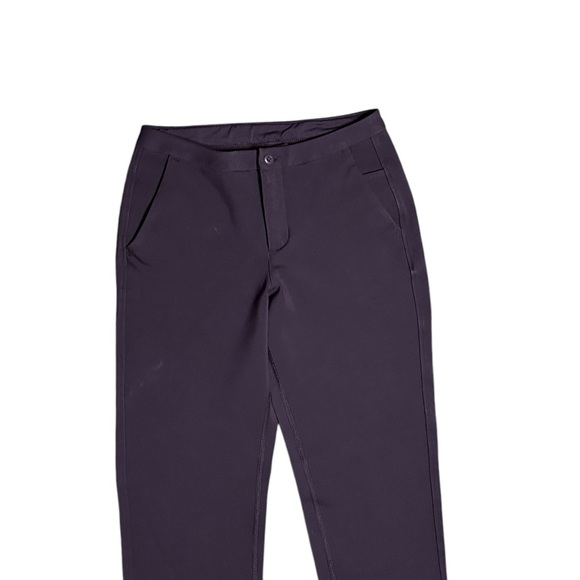 Lululemon Womens Soft Pants 5 Pocket Zip Front Tapered Leg Plum Purple Size 2 - Picture 2 of 6